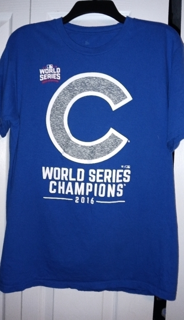 Fanatics mlb Chicago cubs 2016 world series blue tee shirt - Picture 4 of 5